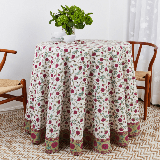 Gina Round Tablecloth - Magenta
